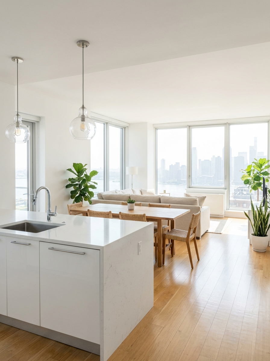 Spotless freshly cleaned Newcastle apartment after a bond clean